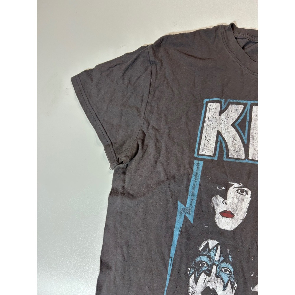 KISS Graphic T-Shirt Mens XXL Grey Good Distressed Band Tee Rock Roll - Picture 5 of 6
